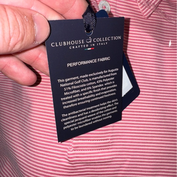 NEW- 2025 Masters Clubhouse Collection Performance Polo Golf Shirt- Men’s Medium - Picture 4 of 6